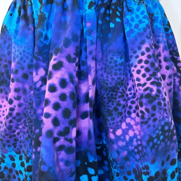 Necessary Objects cotton blend cocktail dress, blue and purple, small - Picture 3 of 7